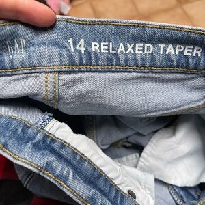 Gap Teen Girls Relaxed Tapered Denim Blue Jeans